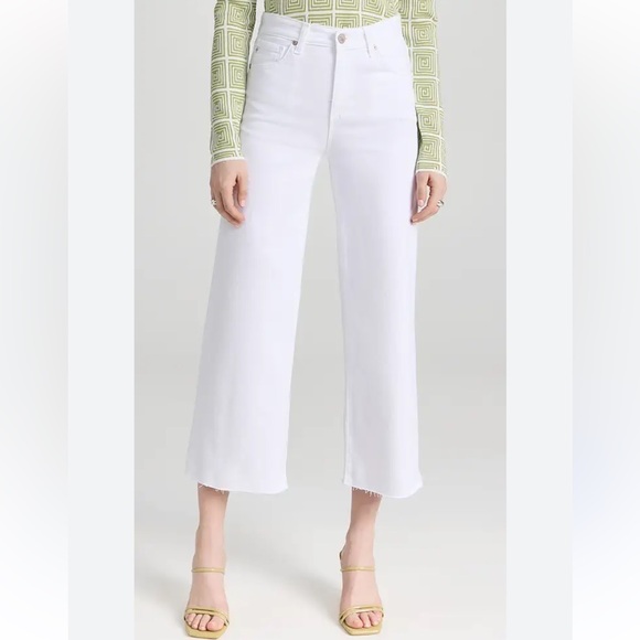 Paige Women’s Nellie Cullote Jeans. Crisp White. Size 31 (599A) - Picture 3 of 16